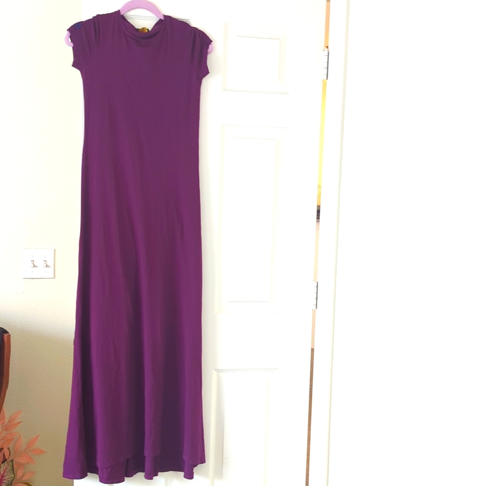 New Polo Ralph Lauren long purple jersey dress